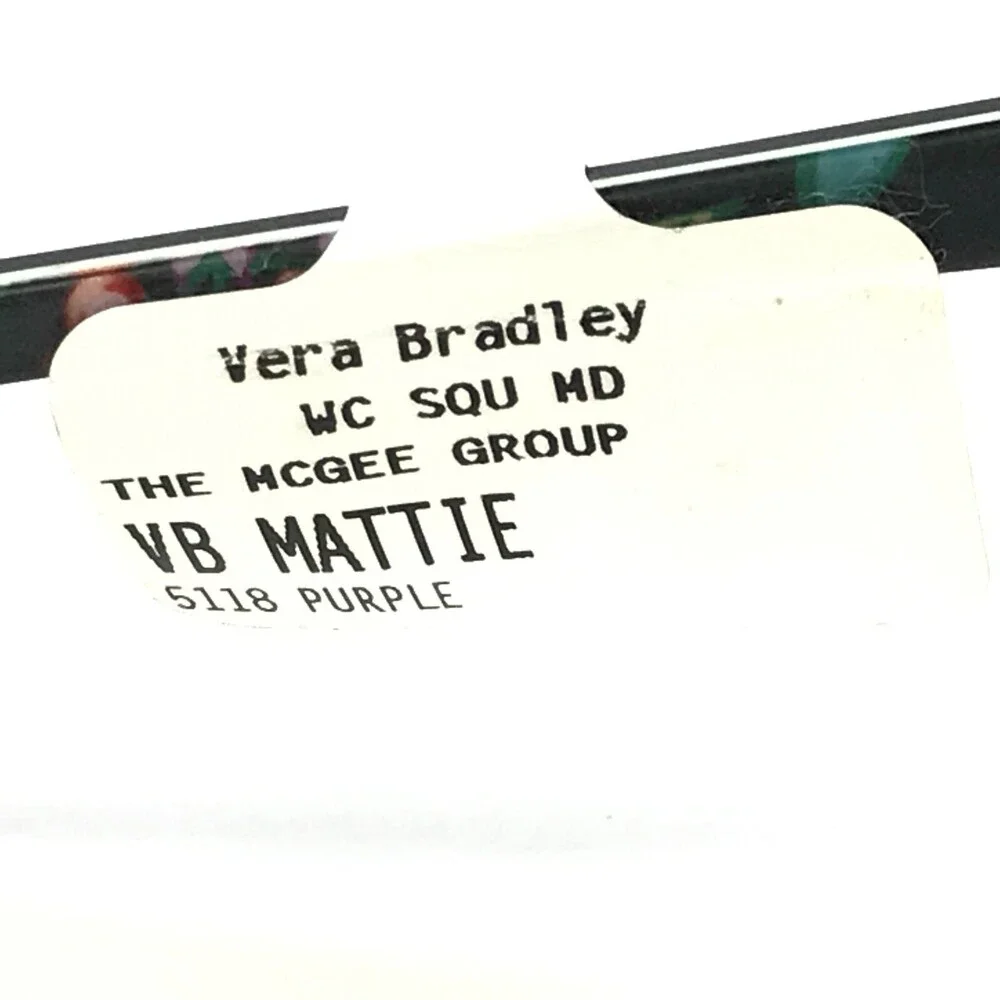 Vera Bradley Eyeglasses Frames Mattie Vines Floral VIF Purple Green 51-18-140